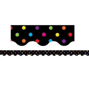 (12 Pk) Black/Multicolor Dots