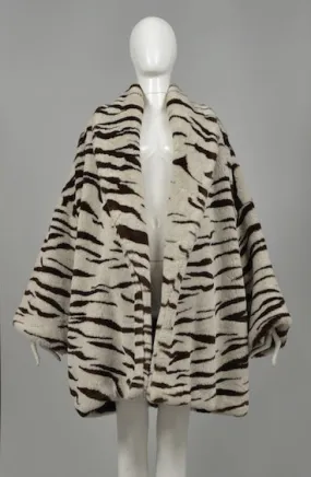 1990s OZBEK Silver Faux Fur