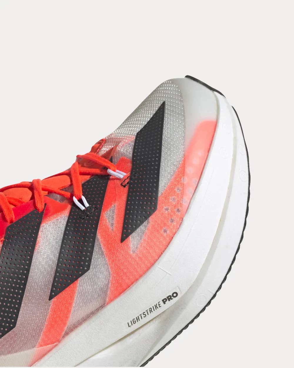 Adizero Prime X Cloud White / Carbon / Solar Red Running Shoes