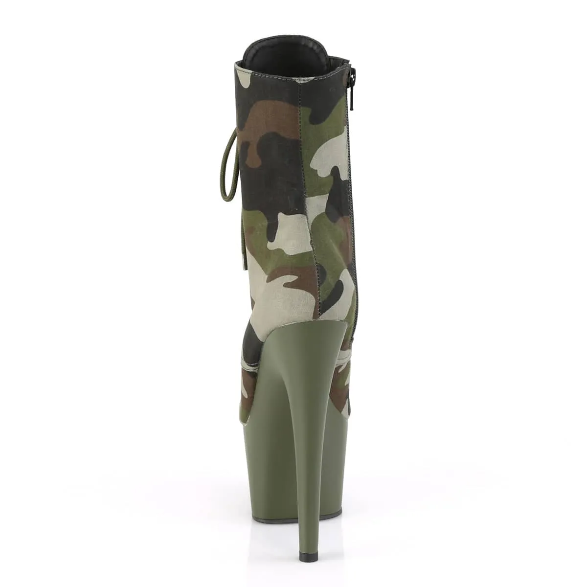 ADORE-1020CAMO Green & Brown Calf High Boots