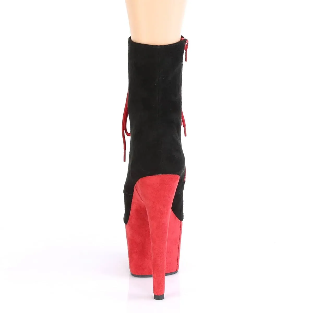 ADORE-1020FSTT Black & Red Calf High Boots