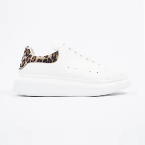 Alexander McQueen Oversized Sneaker White / Leopard Tab Leather EU 40 UK 7