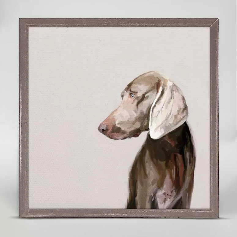 Best Friend - Weimaraner Mini Framed Canvas