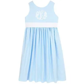 Blue Pique Picnic Dress