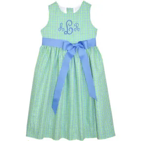 Blue/Lime Checks Picnic Dress