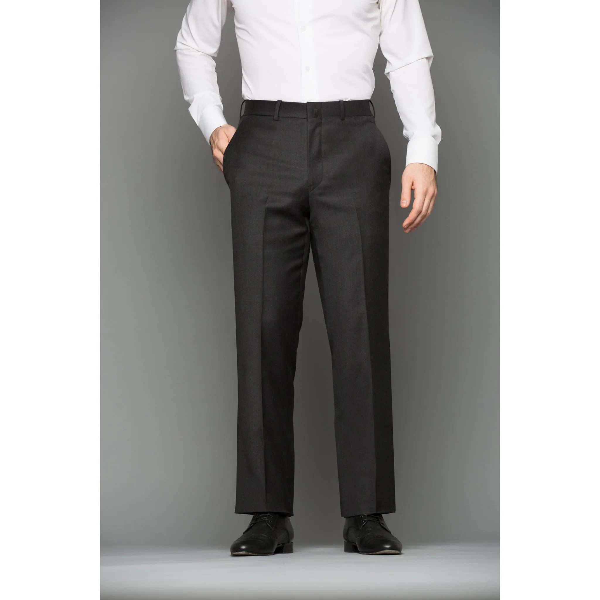 Dark Grey Wool Trousers