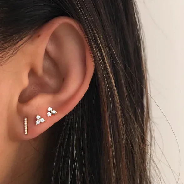 Diamond Bar Earrings