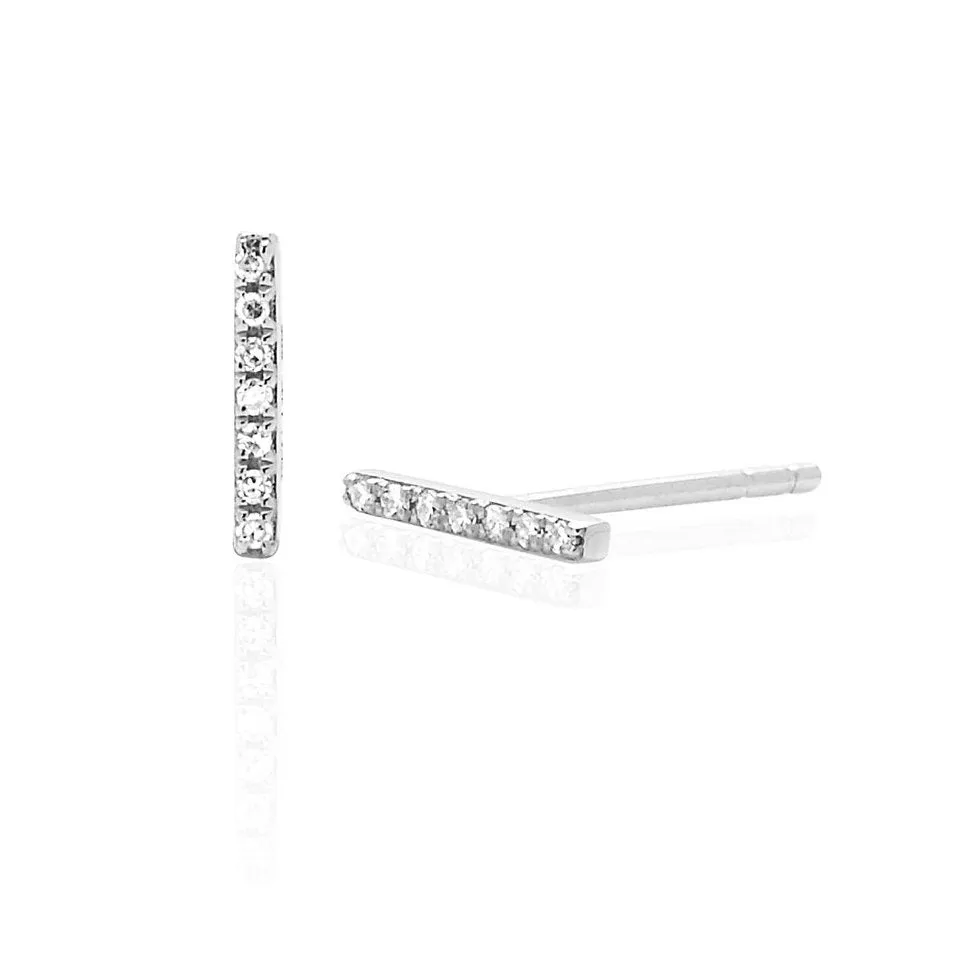Diamond Bar Earrings