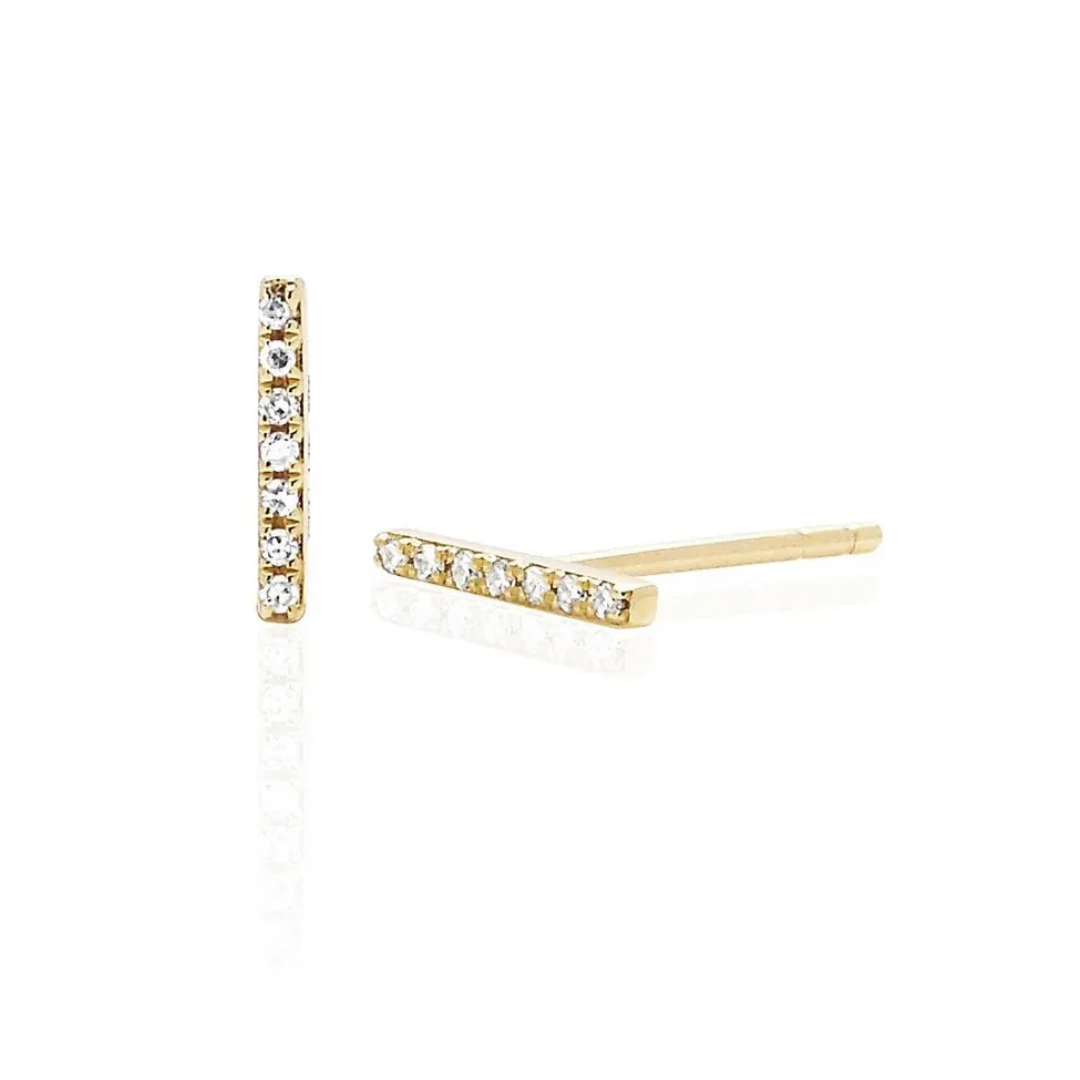Diamond Bar Earrings