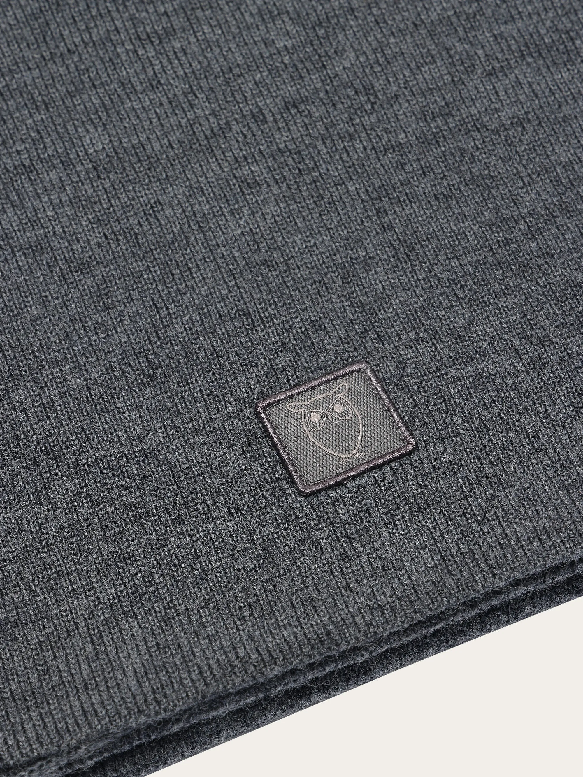 Fine merino wool scarf - RWS - Dark Grey Melange