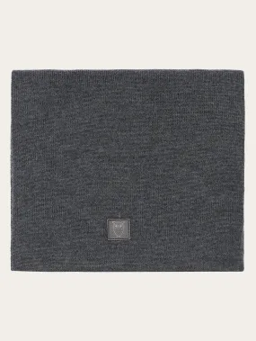 Fine merino wool scarf - RWS - Dark Grey Melange
