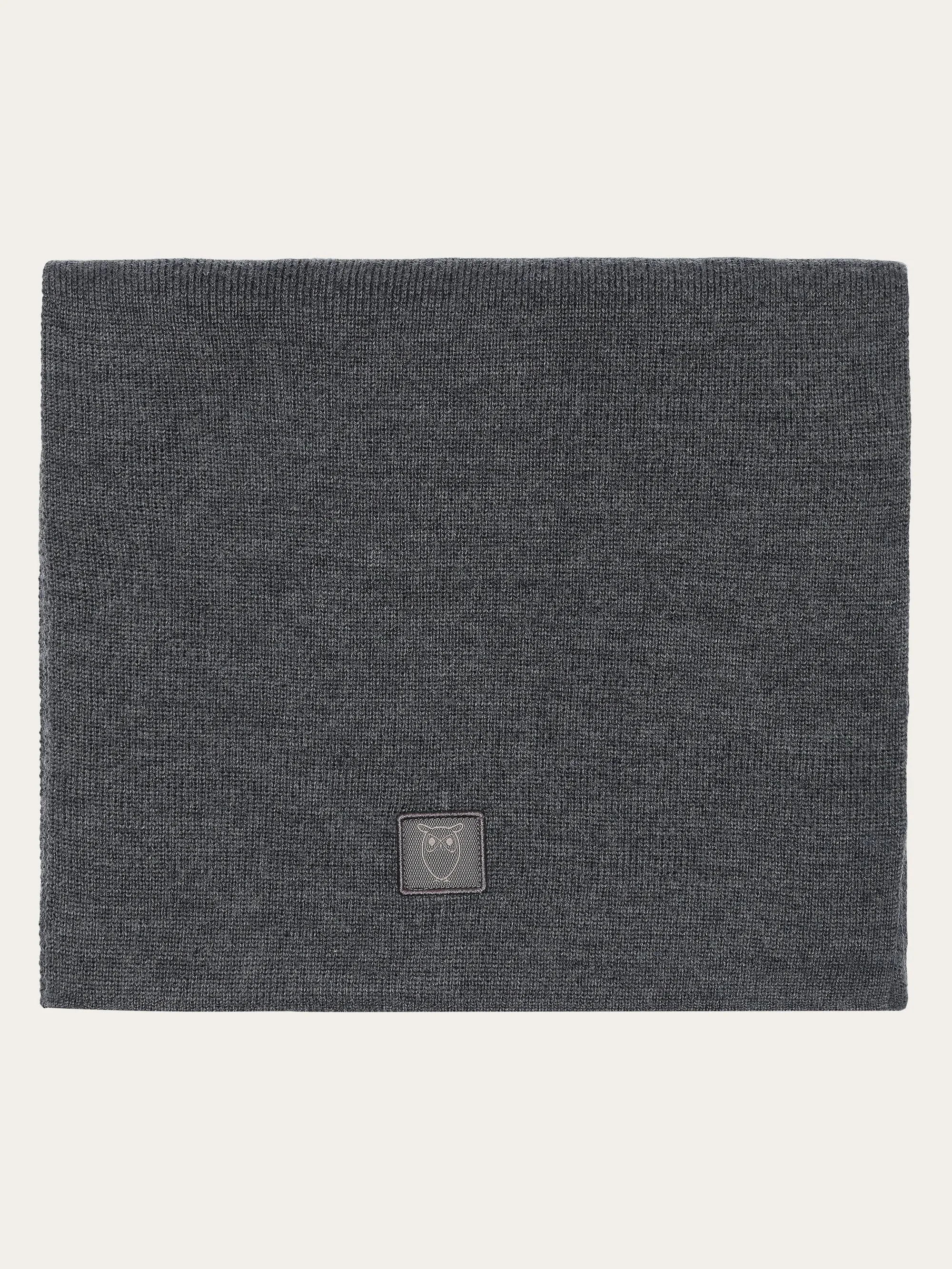 Fine merino wool scarf - RWS - Dark Grey Melange