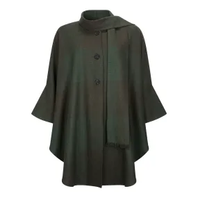 Forest Green Roisin Donegal Tweed Cape