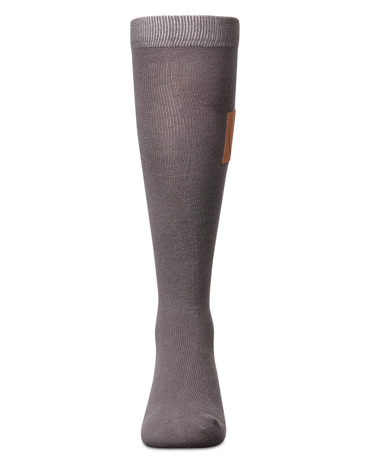 Girl's Cork Heart Patch Tab Knee High Socks
