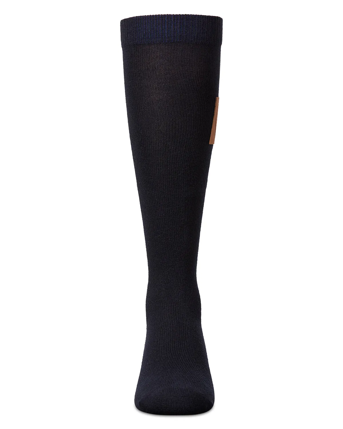 Girl's Cork Heart Patch Tab Knee High Socks