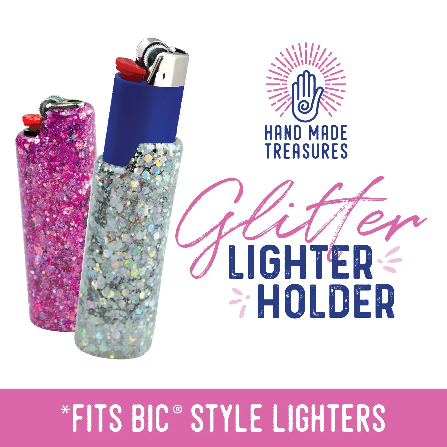 Glitter Lighter Case - 12 Pieces Per Retail Ready Display 25375