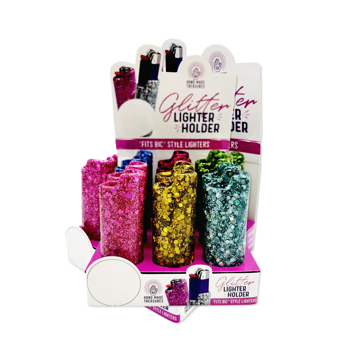 Glitter Lighter Case - 12 Pieces Per Retail Ready Display 25375