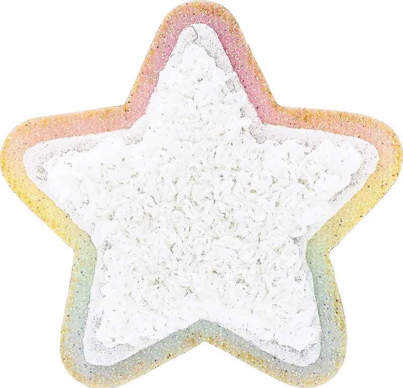 Glitter Rainbow Star Patch
