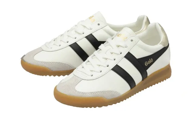 Gola Torpedo Sneakers in Off White/Black/Gold