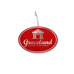 Graceland Red Glitter Ornament