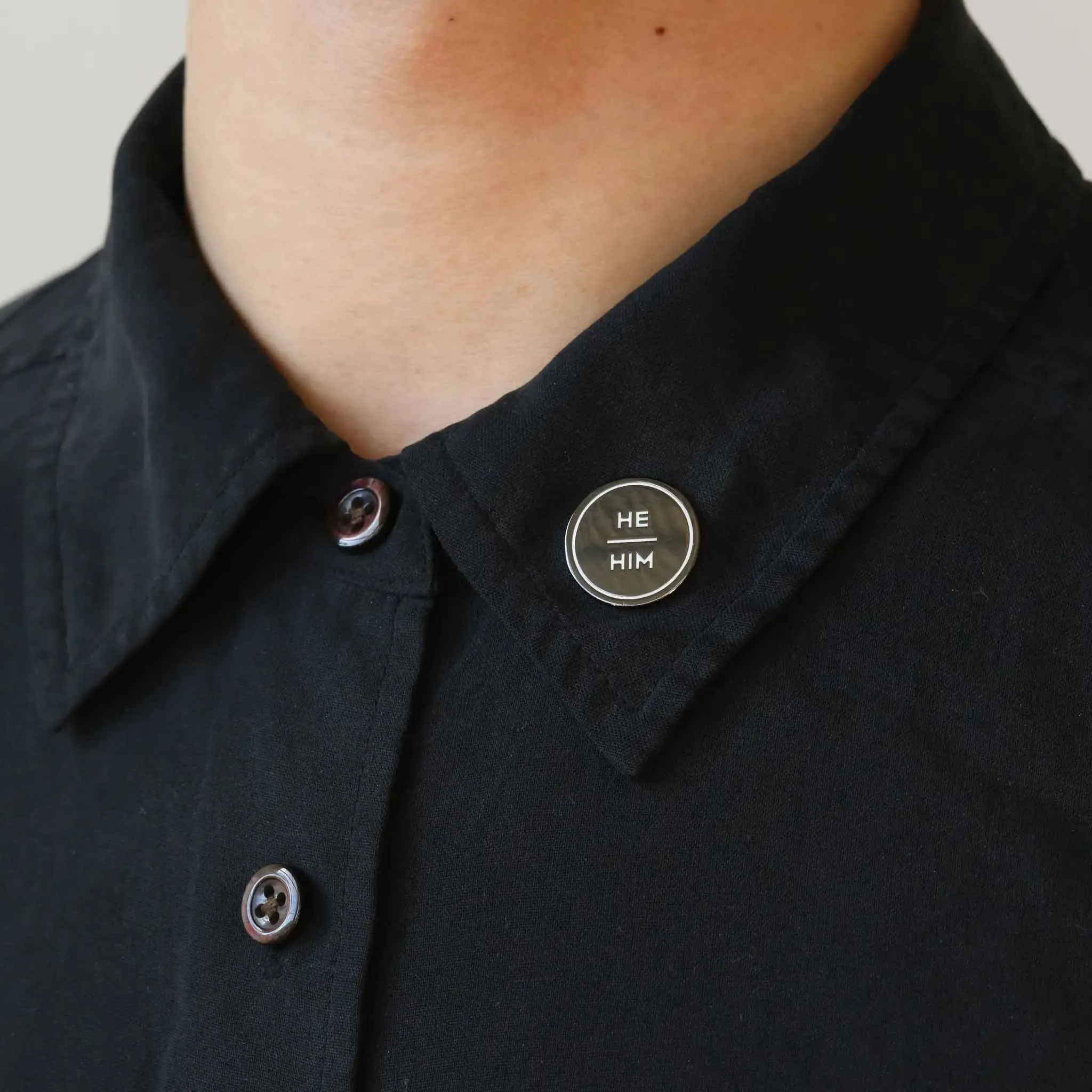 He / Him Pronoun Pin