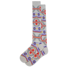 HOTSOX Men's Geo Pattern Compression Knee High Sock