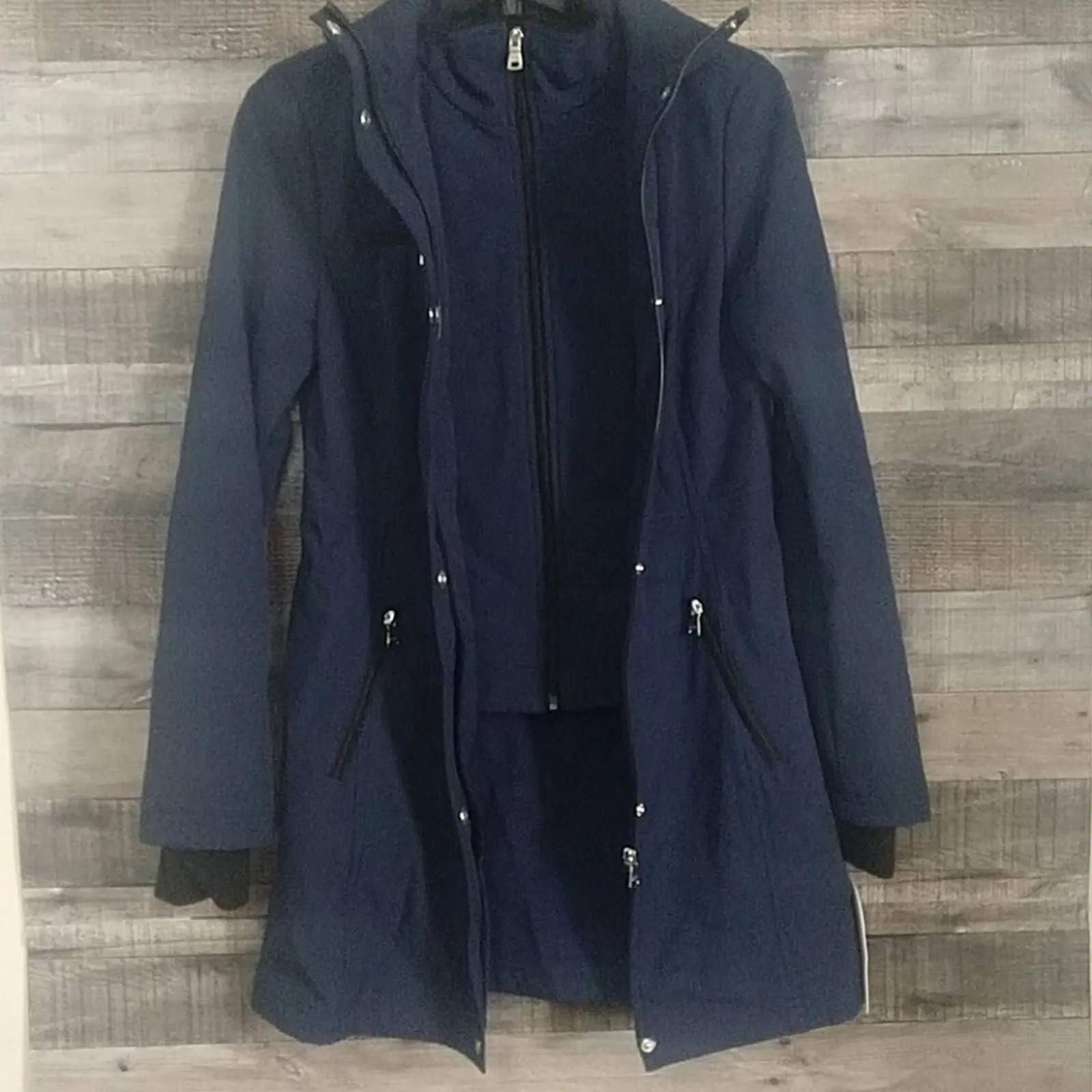 Jessica Simpson Double Zip Anorak Jacket Navy XS