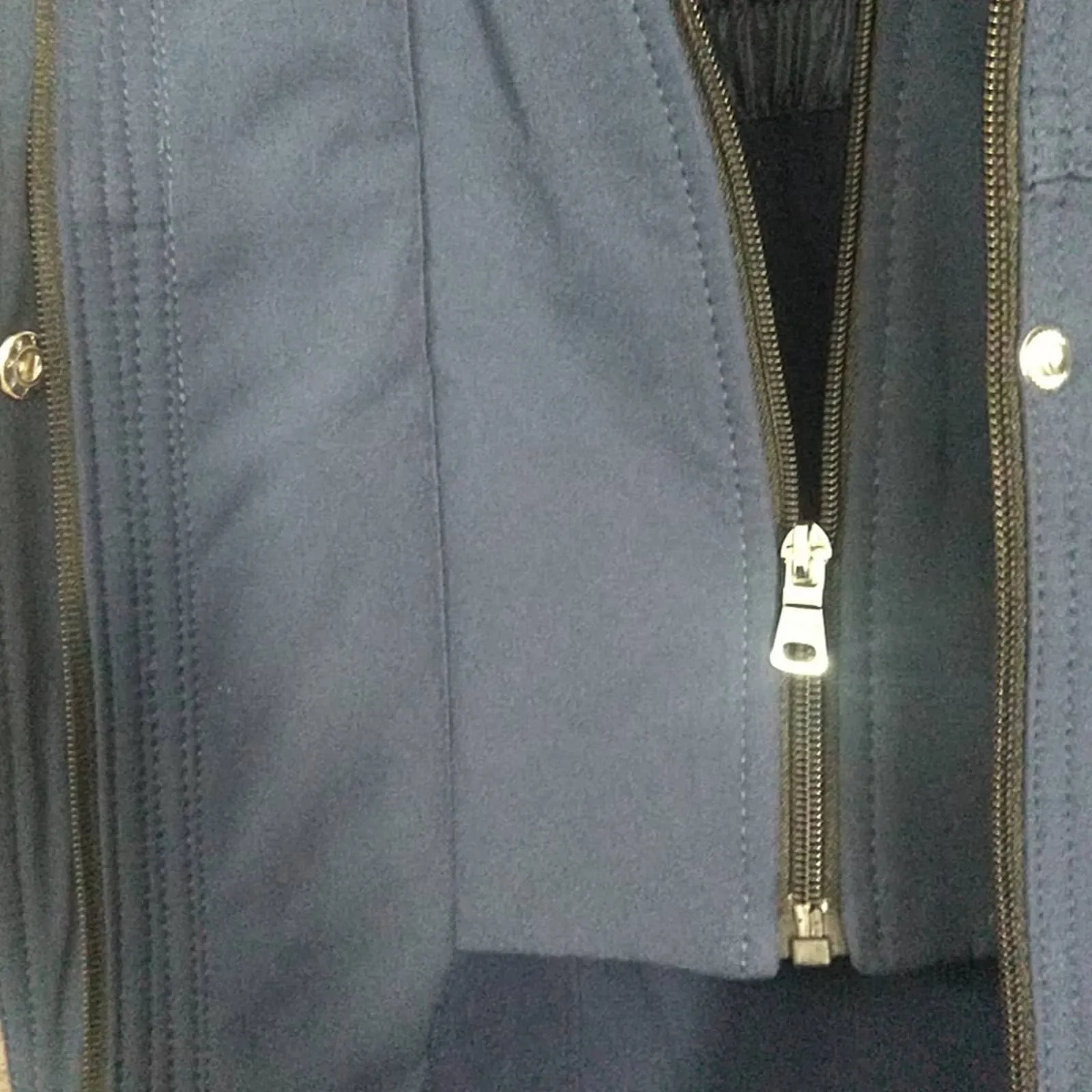 Jessica Simpson Double Zip Anorak Jacket Navy XS