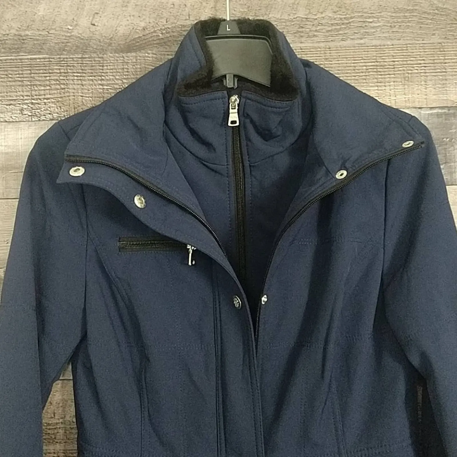 Jessica Simpson Double Zip Anorak Jacket Navy XS