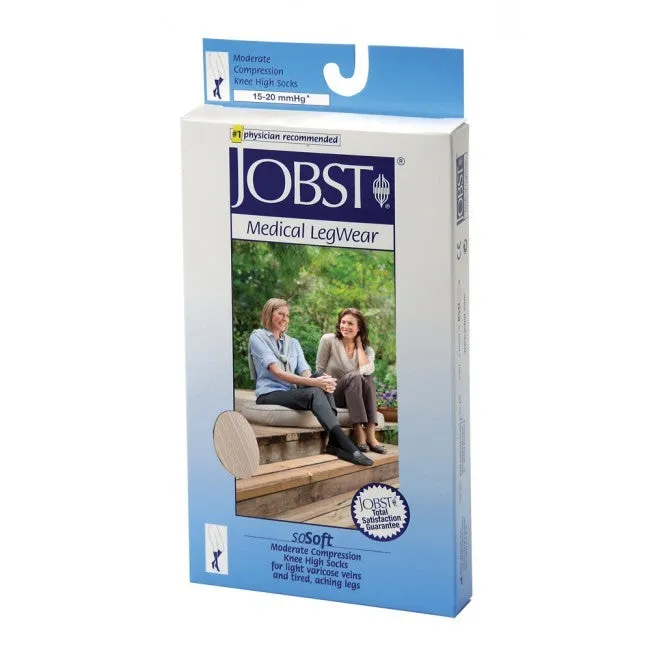 Jobst soSoft Ribbed, Knee High Closed Toe 15-20 mmHg
