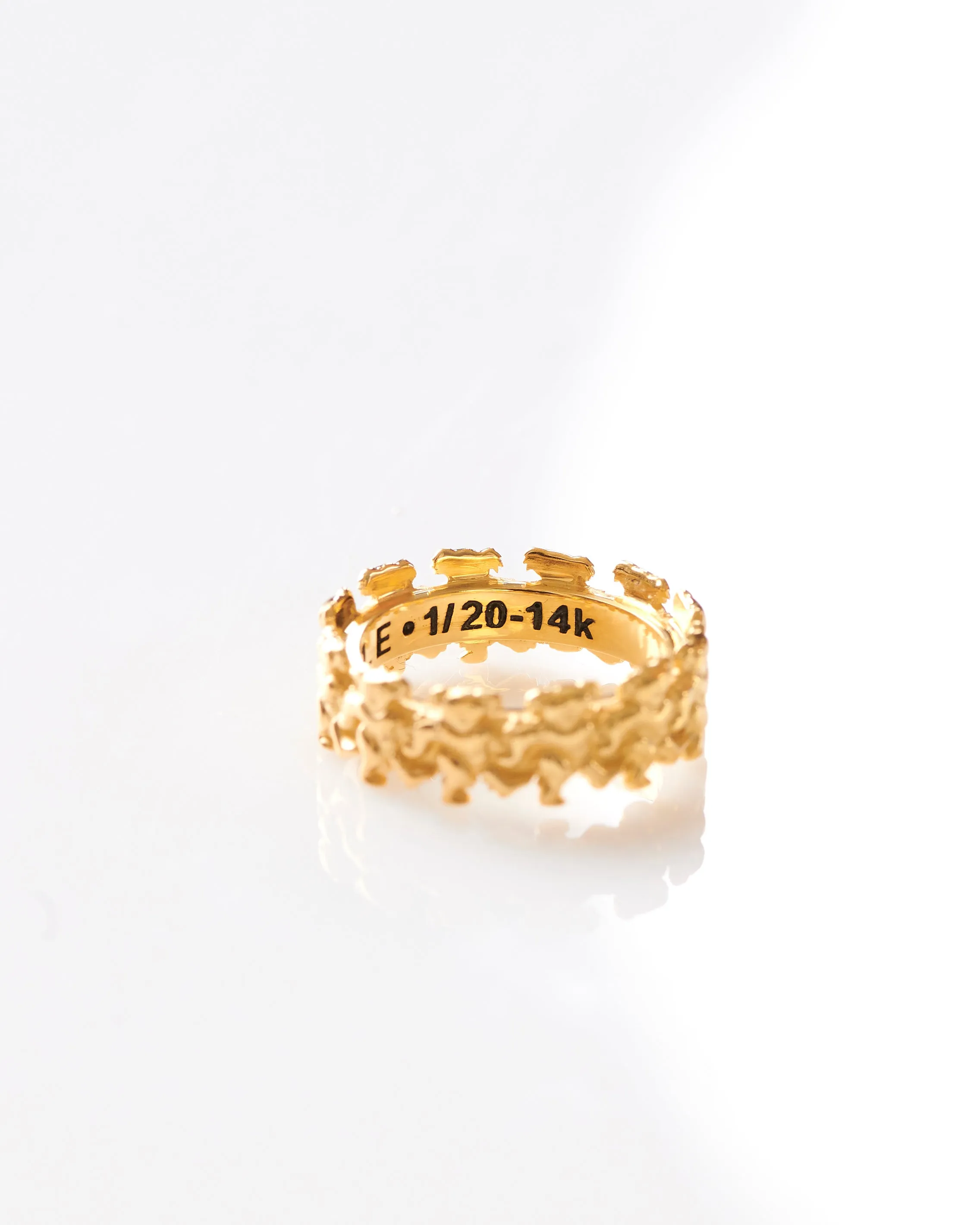 Maple x The Grateful Dead Dead Head Ring 14k Gold Plated