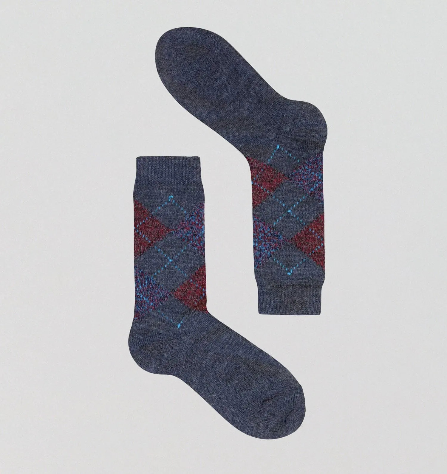 Merino argyle sock [Grey]