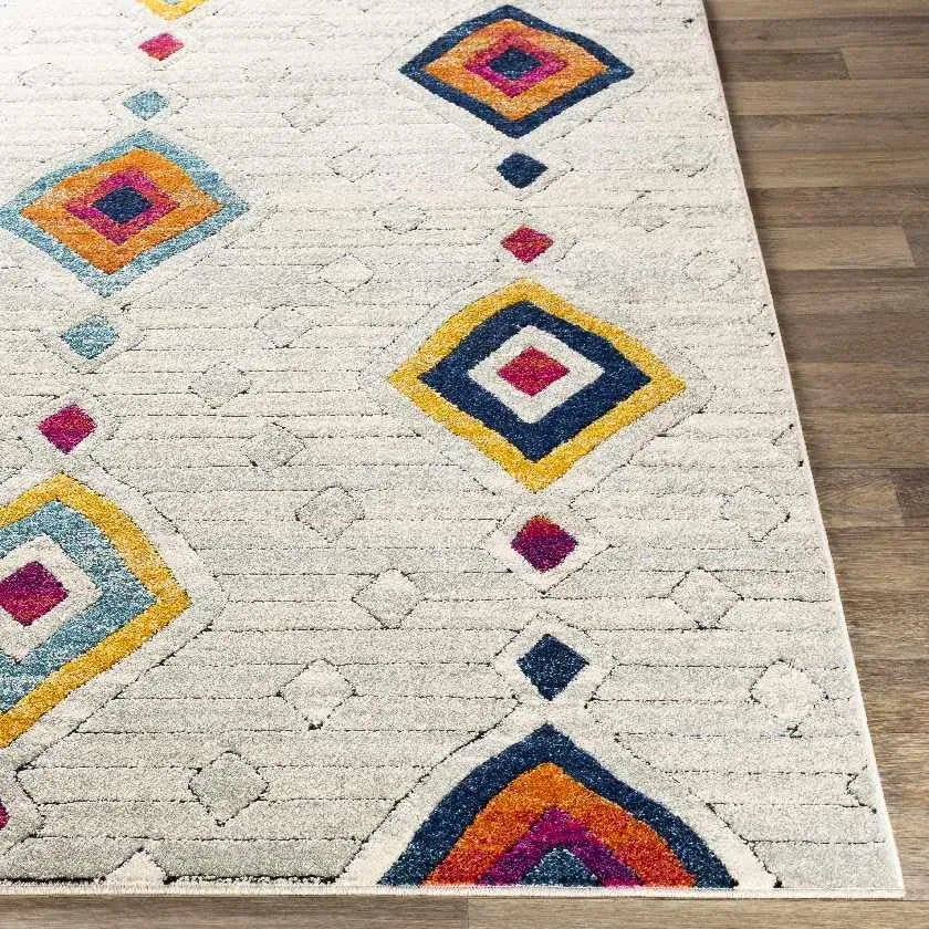 Merrill 5x7 Bohemian Gray Area Rug Carpet for Living Room Bedroom or Kitchen (5'3" x 7'3")