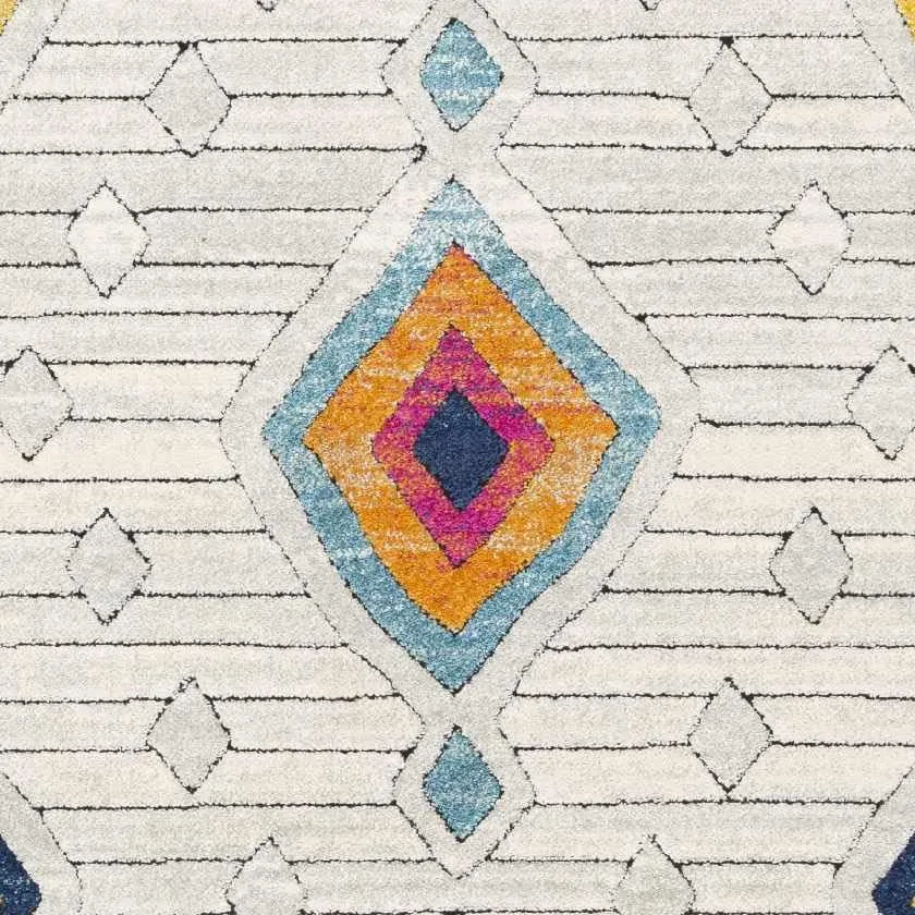 Merrill 5x7 Bohemian Gray Area Rug Carpet for Living Room Bedroom or Kitchen (5'3" x 7'3")