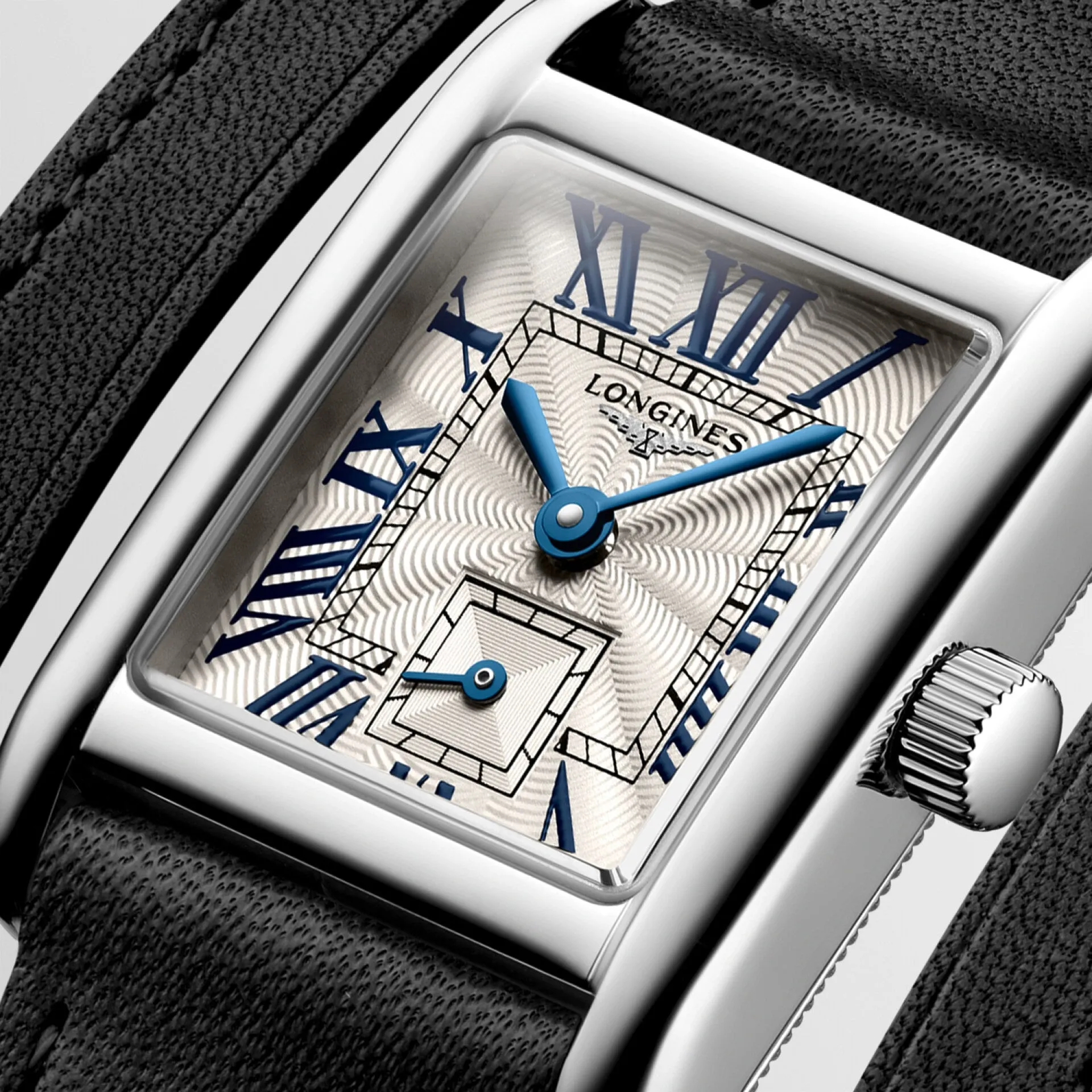 Mini DolceVita Black Nappa Double Tour Leather Strap