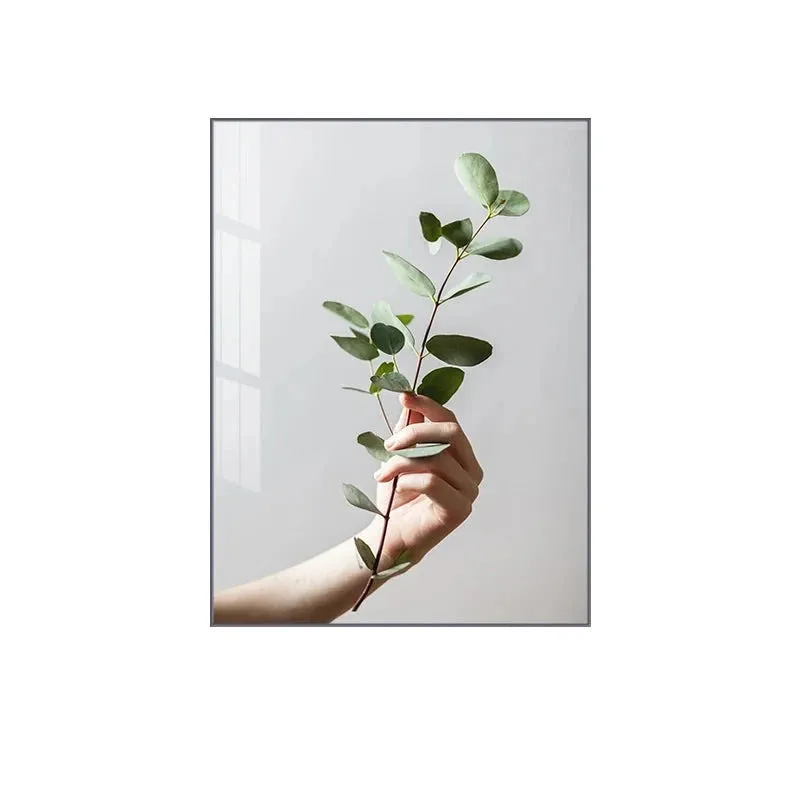 Minimalist Green Leaves Tropical Plants Wall Art Fine Art Canvas Prints Modern Botanical Pictures For Living Room Dining Room Home Office Decor