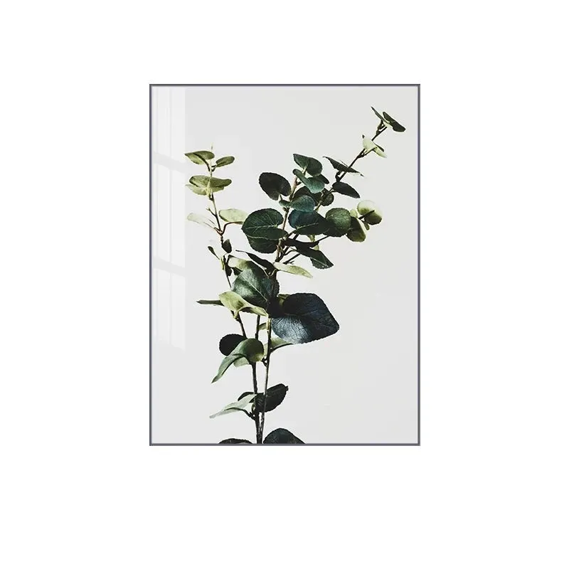 Minimalist Green Leaves Tropical Plants Wall Art Fine Art Canvas Prints Modern Botanical Pictures For Living Room Dining Room Home Office Decor