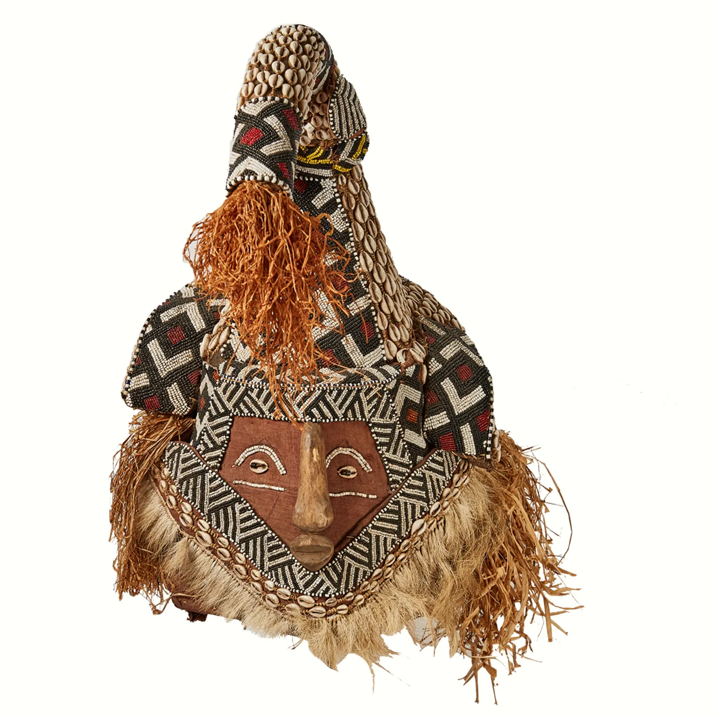 Mukenga Royal Kuba Helmet Mask