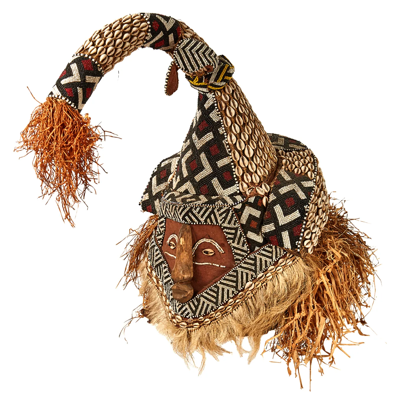Mukenga Royal Kuba Helmet Mask