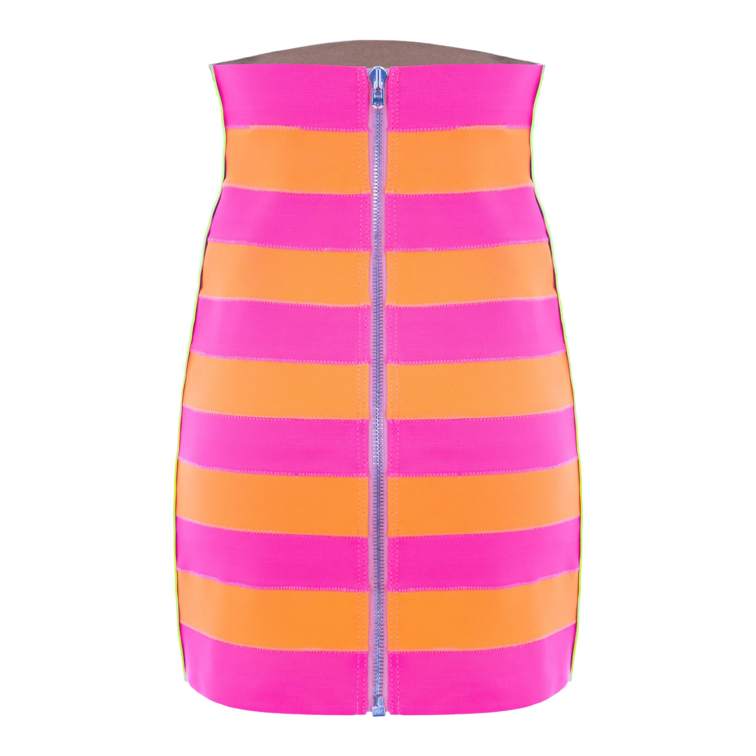 MULTICOLOR GLITTER NEON STRAPSKIRT