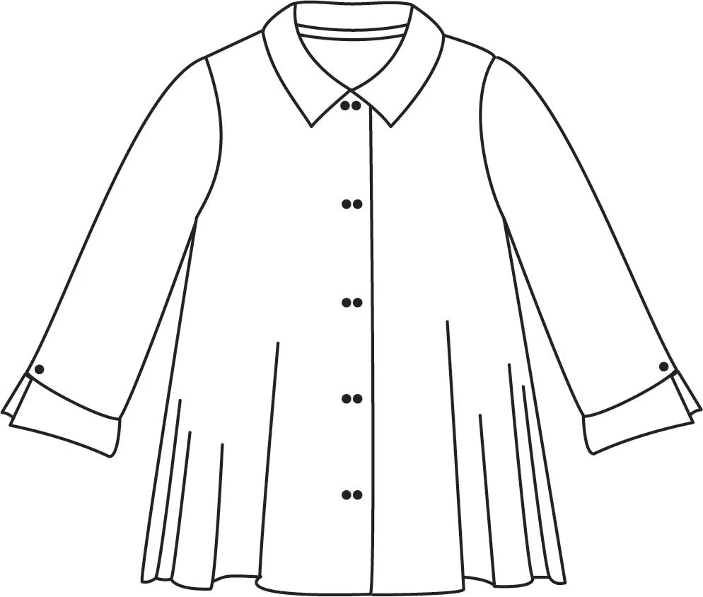 Niche - Rayon - Twinbutton Top - Moss