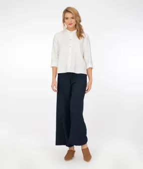 Niche - Rayon - Twinbutton Top - White