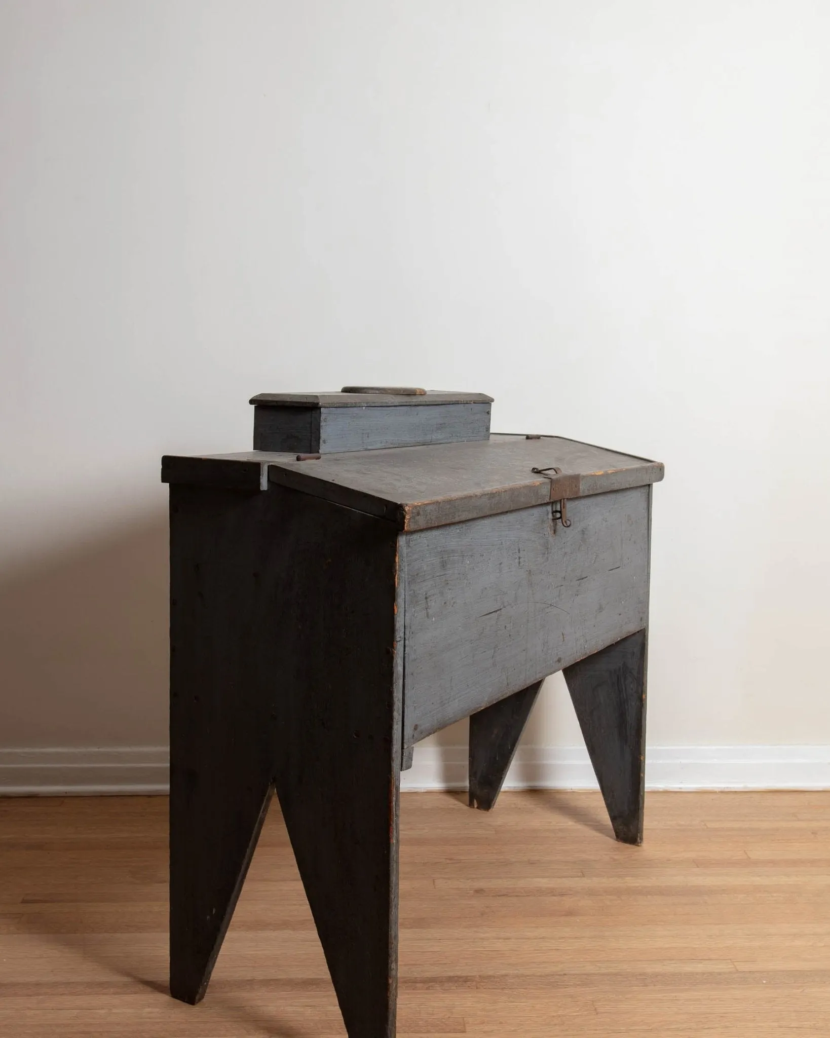 Primitive Blue American Desk From 1845