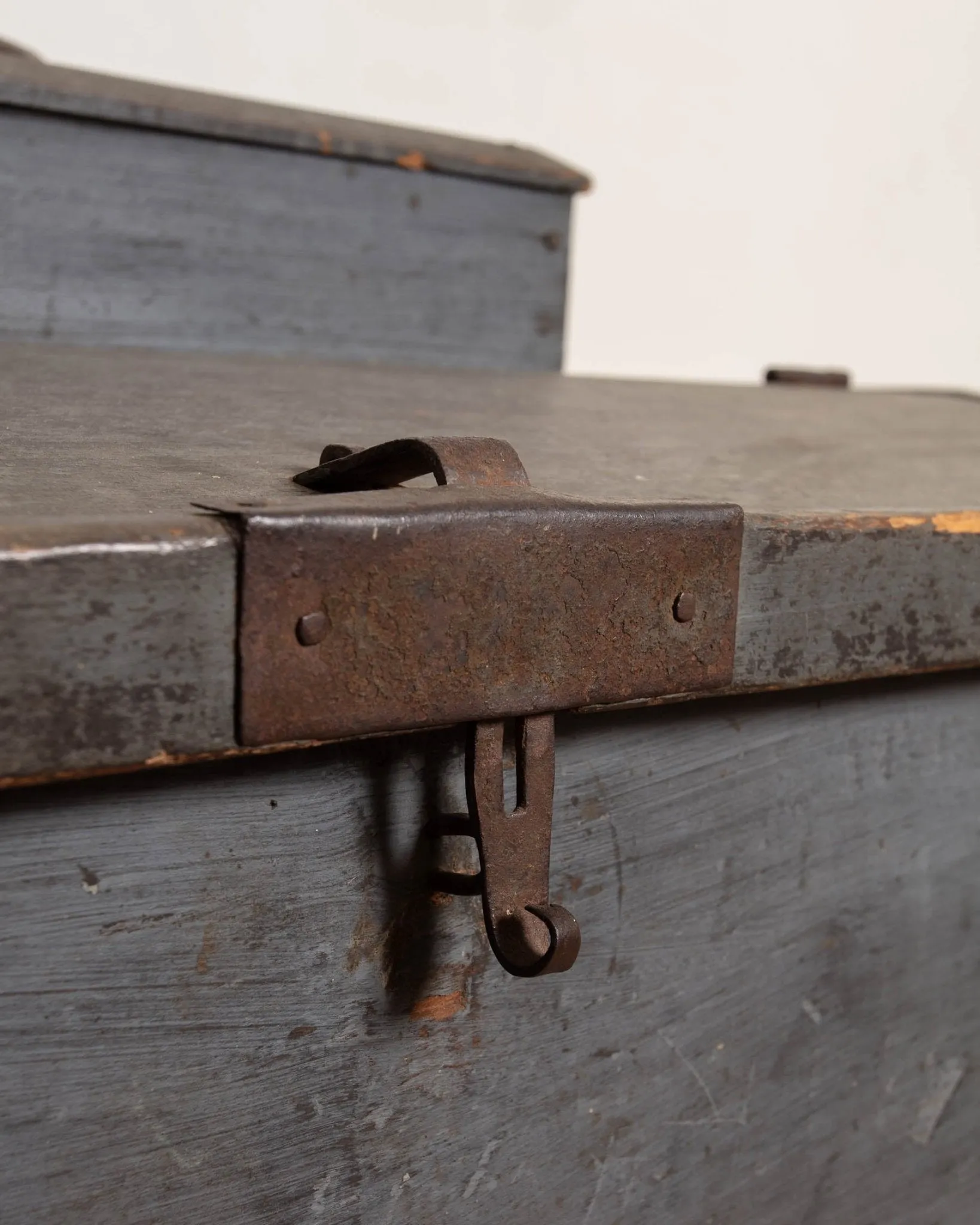 Primitive Blue American Desk From 1845