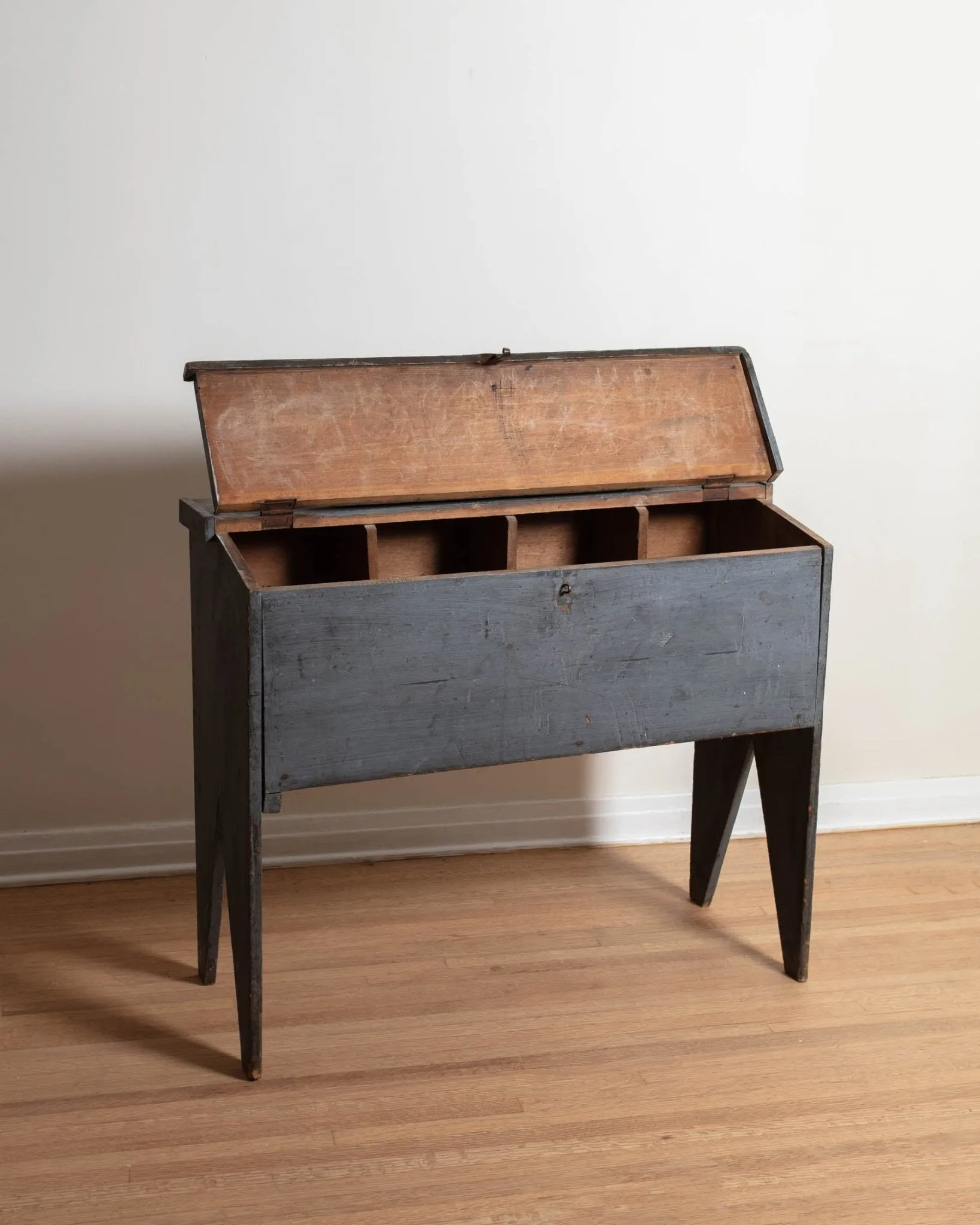 Primitive Blue American Desk From 1845