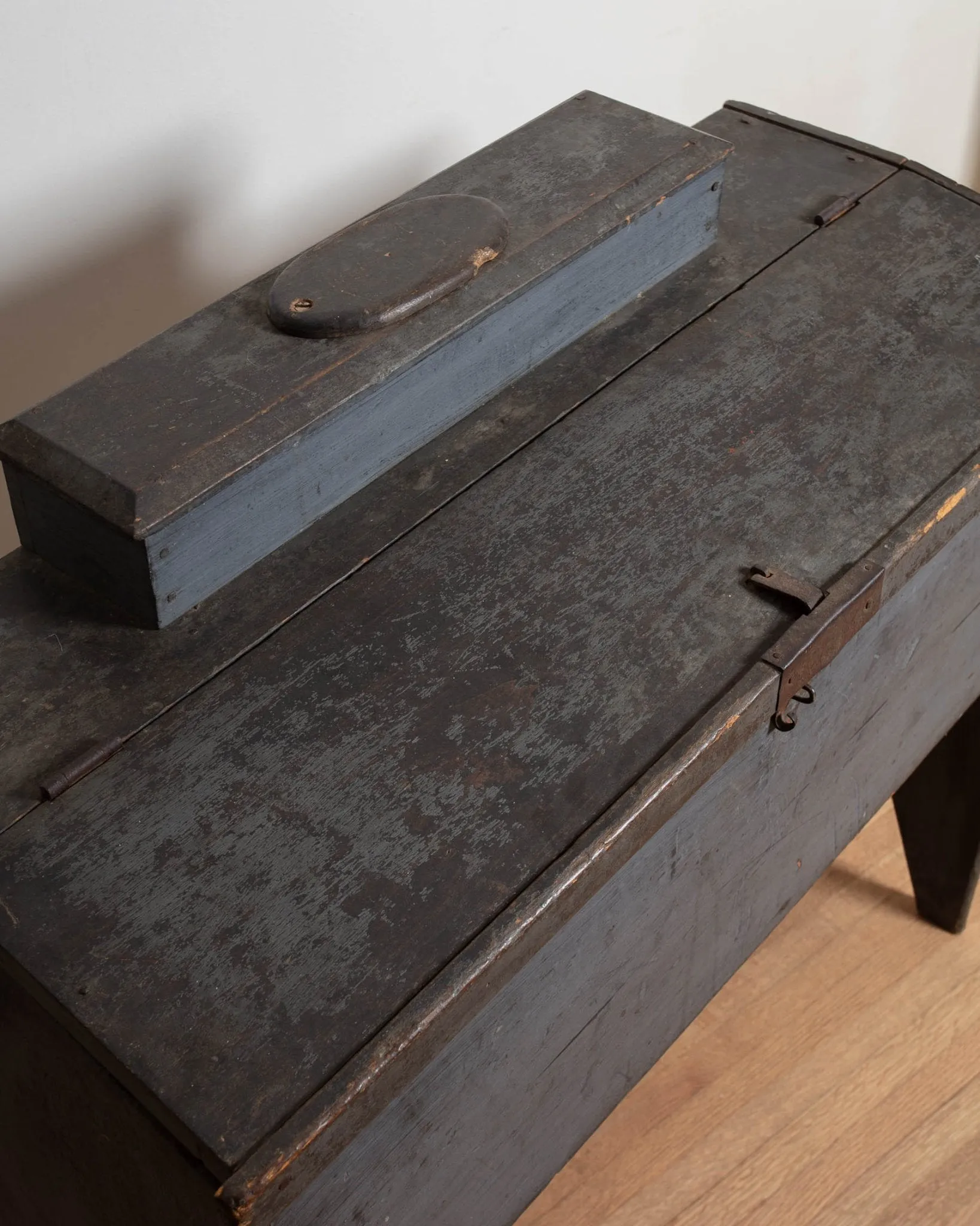 Primitive Blue American Desk From 1845