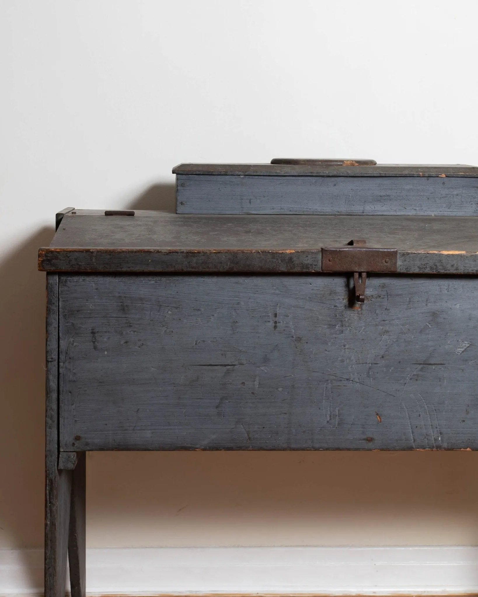 Primitive Blue American Desk From 1845
