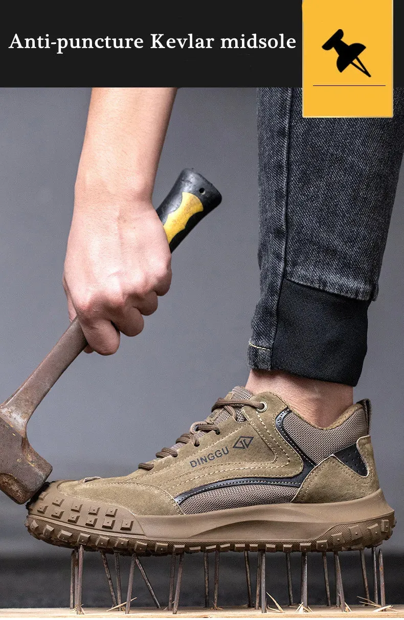 Safety Shoes Men's For work Indestructible Wear-resisting Work Sneakers Kevlar Insole Protective Steel Toe Boots
