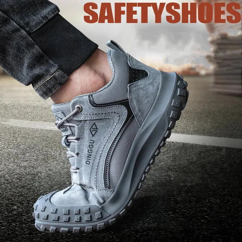 Safety Shoes Men's For work Indestructible Wear-resisting Work Sneakers Kevlar Insole Protective Steel Toe Boots