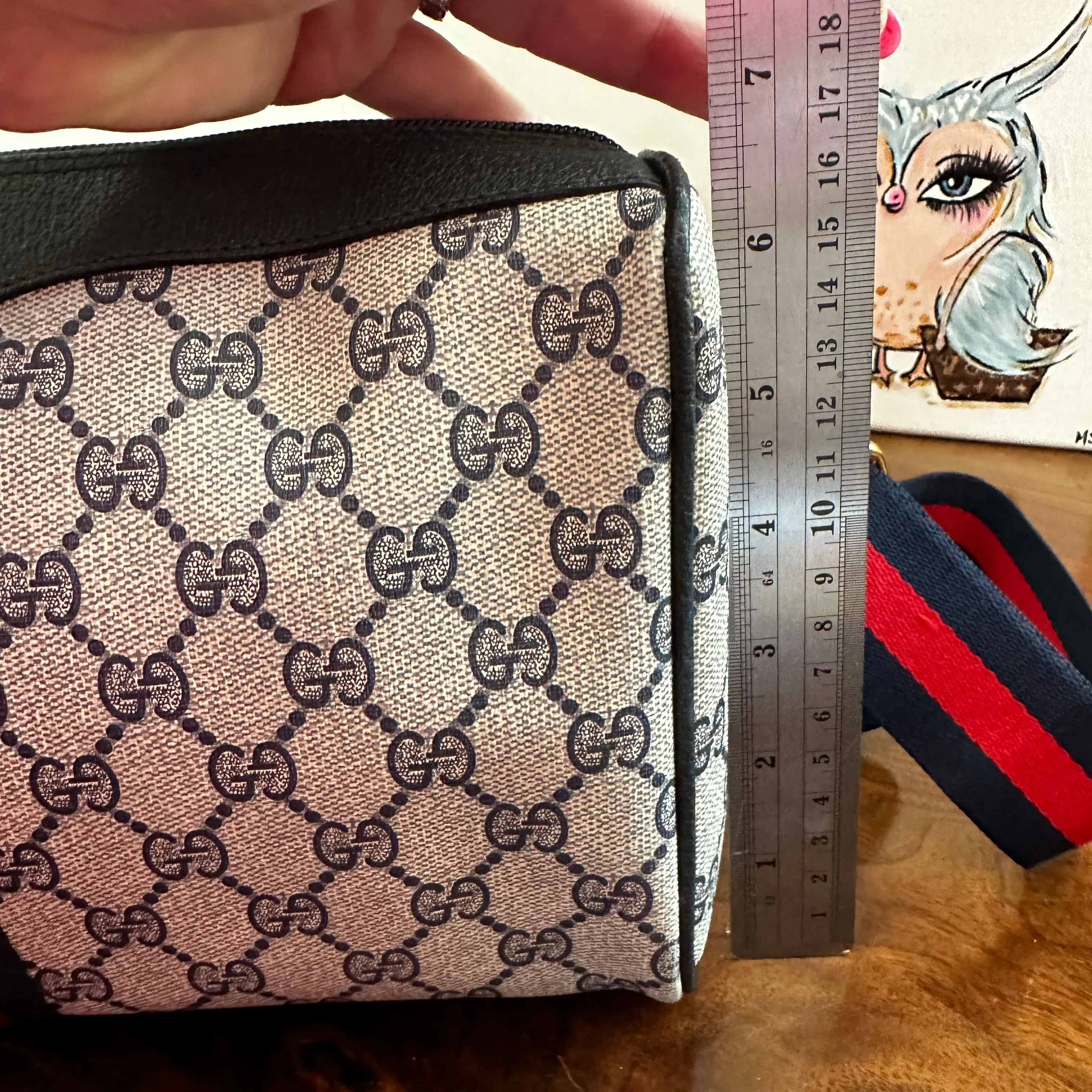 The Junco - Navy Vintage GG Shoulder/Crossbody Bag